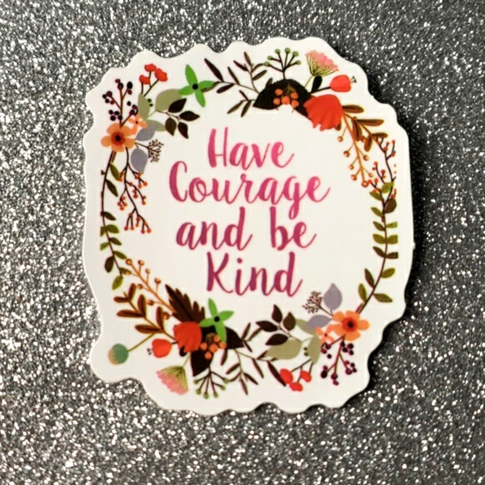 PROVERB WATERPOOF Sticker Quote Floral